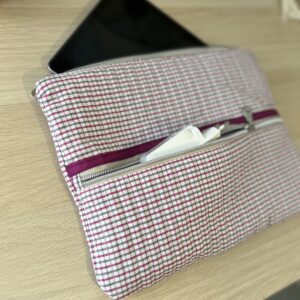 Pochette tablette Rose/gris